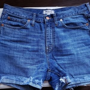 Madewell Denim Shorts with let down hem